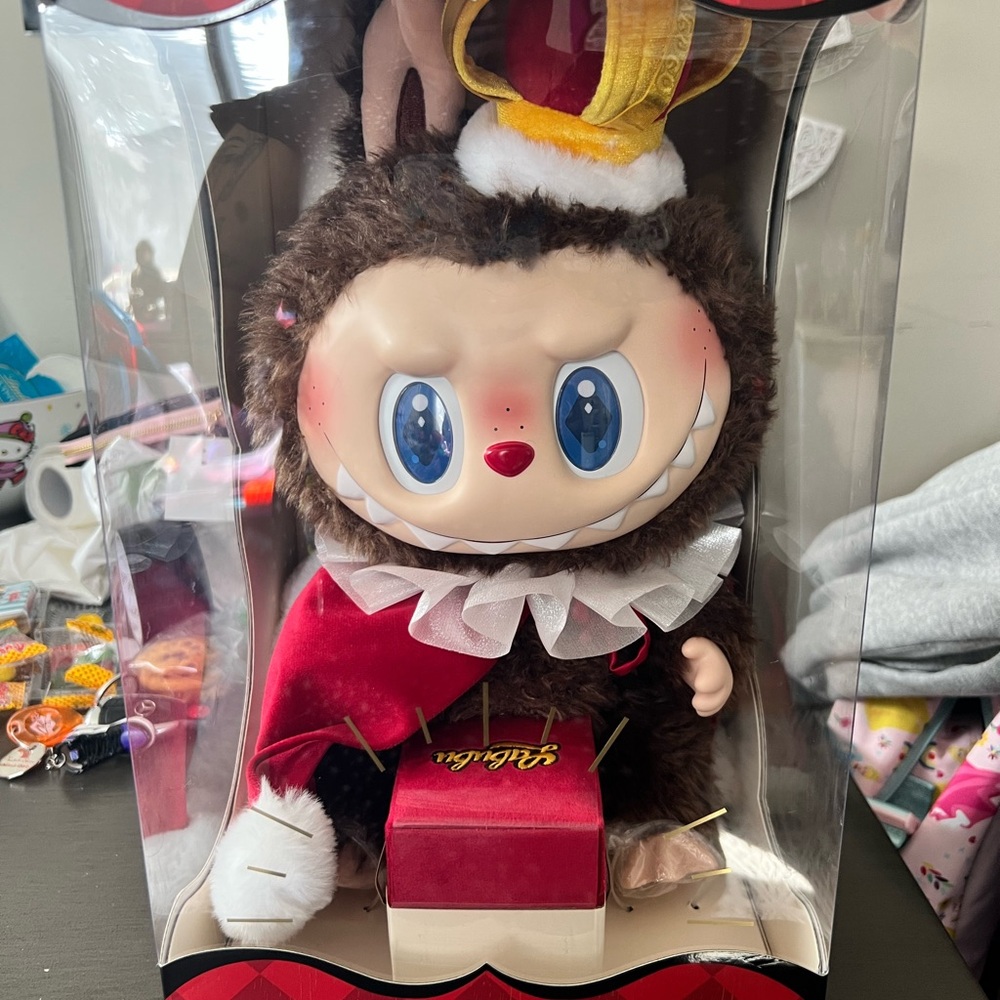Brown and Red Plush Toy